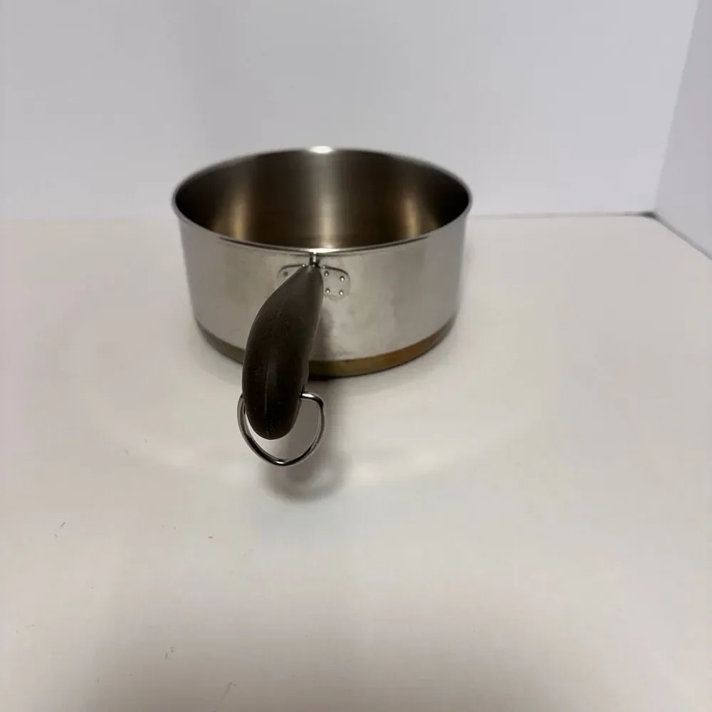 Vintage Revere Ware 2 Quart Saucepan Stainless Steel Body Copper Bottom